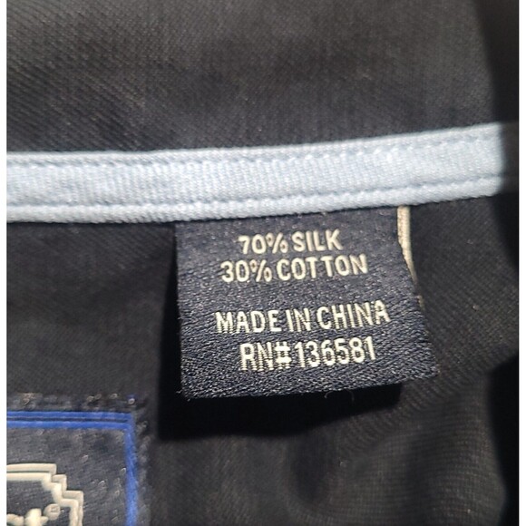 Nat Nast Luxury Originals Blue Palms Black Hawaiian Tropical L Silk Blend NWOT - Picture 6 of 12